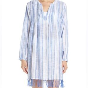 Roller Rabbit Blue and White Striped cover up